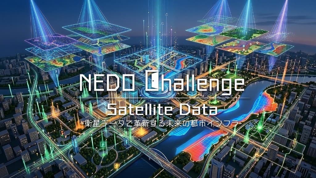 NEDO Challenge, Satellite Data -衛星データで革新する未来の都市インフラ- キービジュアル
